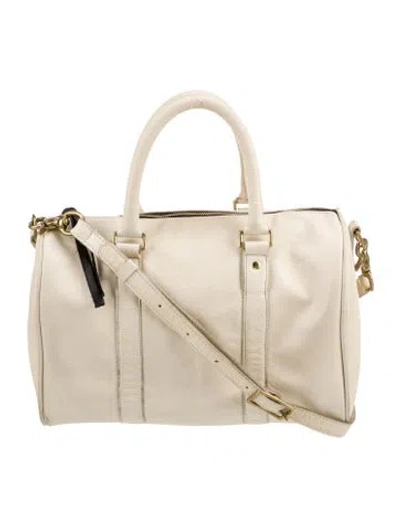 Pre-owned Clare V Leather Top Handle Bag In Neutral