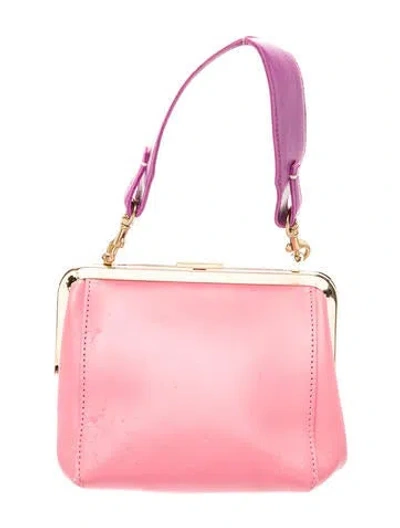 Pre-owned Clare V Leather Top Handle Bag In Pink