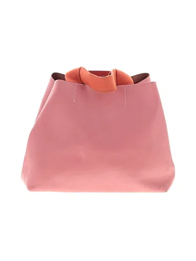 Pre-owned Clare V Leather Tote Bag In Pink