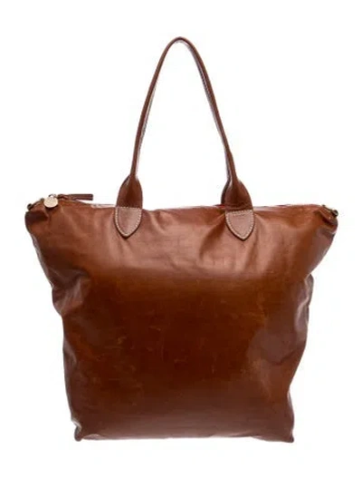 Pre-owned Clare V Leather Tote In Brown