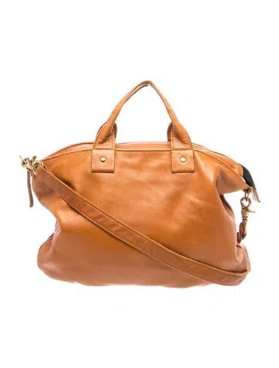Pre-owned Clare V Leather Tote In Brown