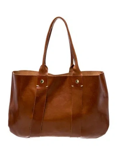 Pre-owned Clare V Leather Tote In Brown