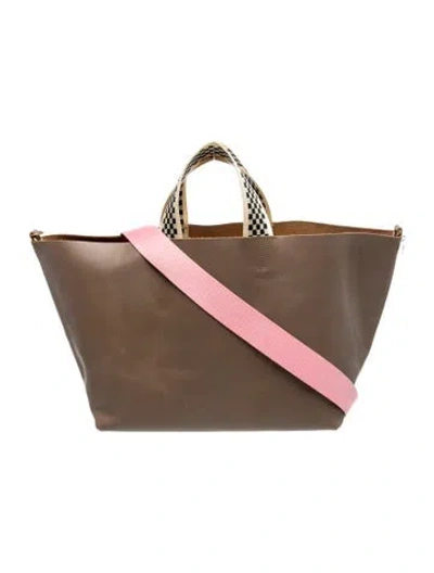 Pre-owned Clare V Leather Tote In Brown