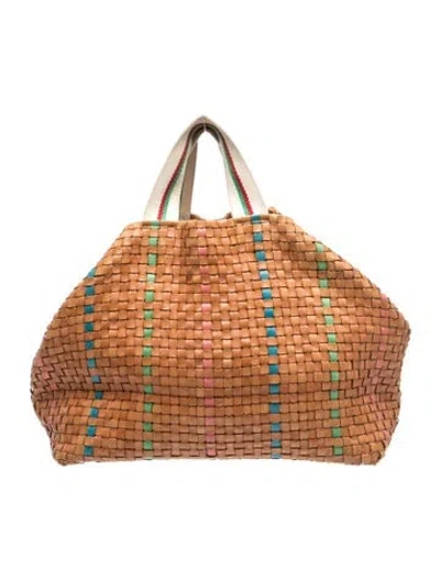 Pre-owned Clare V Leather Tote In Brown