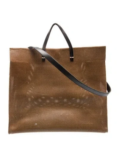 Pre-owned Clare V Leather Tote In Brown