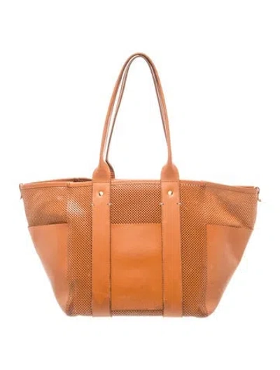Pre-owned Clare V Leather Tote In Brown