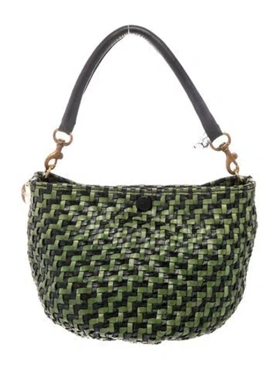 Pre-owned Clare V Leather Tote In Green