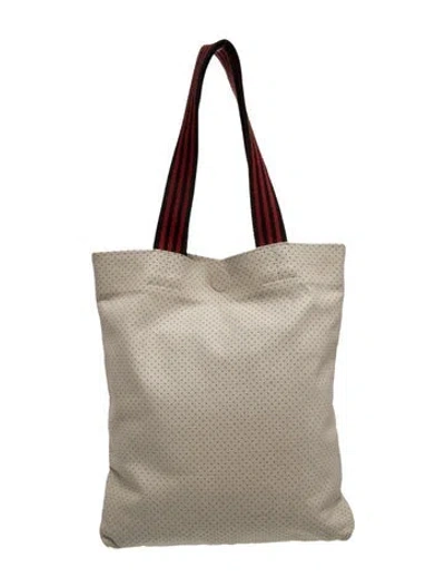 Pre-owned Clare V Leather Tote In Neutrals