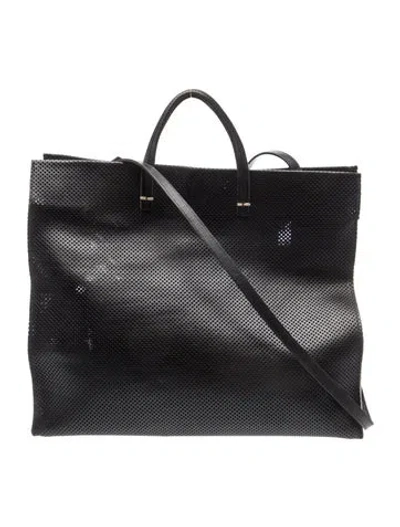 Pre-owned Clare V Leather Weekender Bag In Black