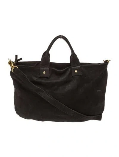 Pre-owned Clare V Leather Weekender Bag In Black
