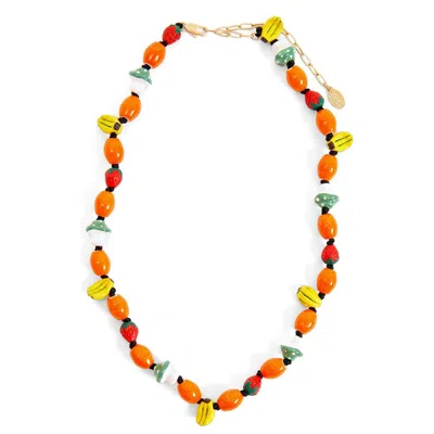Clare V . Les Fruits De Cv Necklace In Red