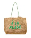 Clare V L'ete Crotchet Tote In Tan/green