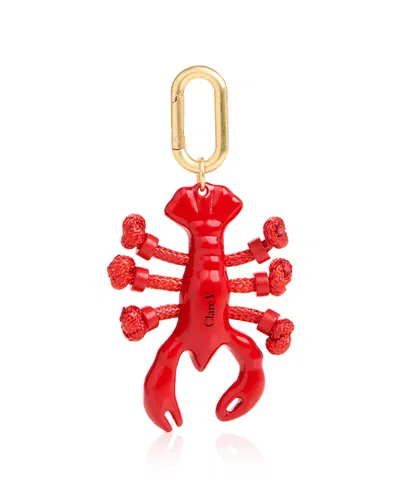 Clare V Lobster Bag Charm In Red