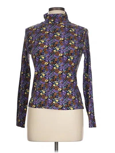 Pre-owned Clare V Long Sleeve Blouse In Purple