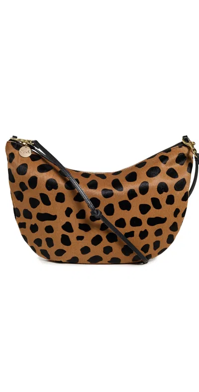 Clare V Lune Bag Tan Leopard Hair On