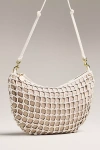 Clare V Lune Knot Woven Shoulder Bag In White