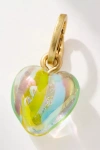 Clare V Marble Heart Charm In Multi