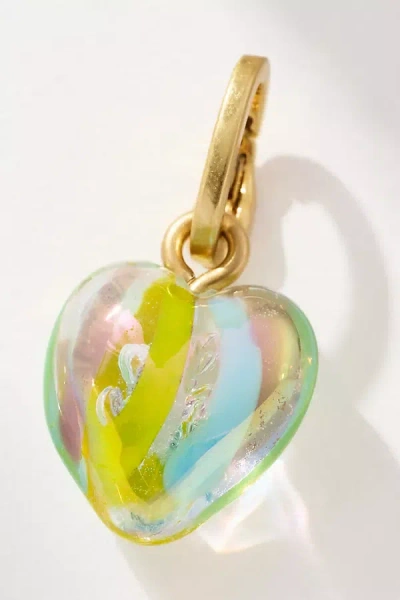 Clare V Marble Heart Charm In Multi