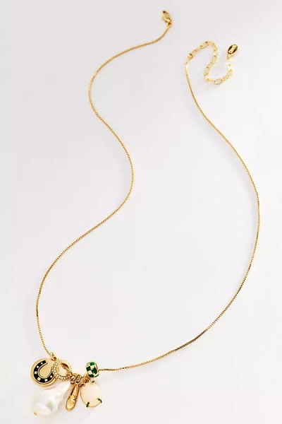 Clare V Margaux Charm Necklace In Gold