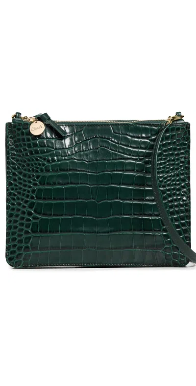 Clare V Margot Double Sac Bretelle Bag Deep Pine