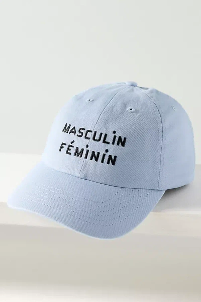Clare V Masculin Feminin 100% Cotton Baseball Cap In Blue