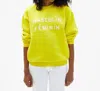 Clare V Masculin Feminin Sweatshirt In Citron/cream