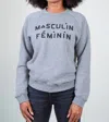 Clare V Masculin Feminin Sweatshirt In Grey