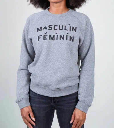 Clare V Masculin Feminin Sweatshirt In Grey