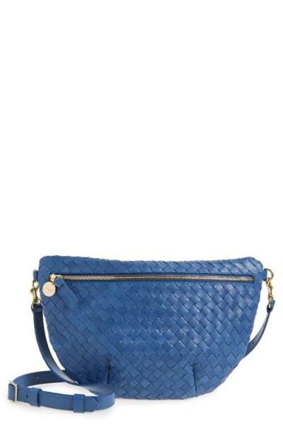 Clare V . Medium Grande Woven Leather Belt Bag In Pink