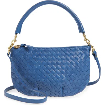 Clare V . Medium Petit Moyen Woven Leather Messenger Bag In Brown
