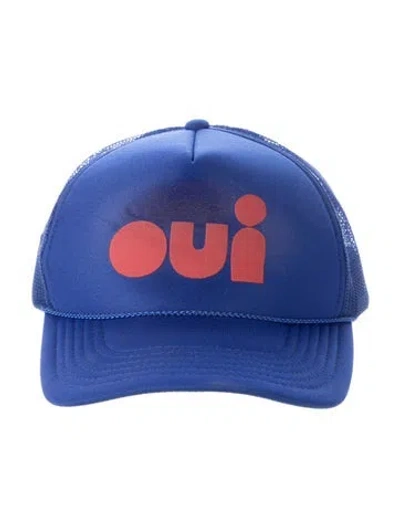Pre-owned Clare V Mesh Hat In Blue