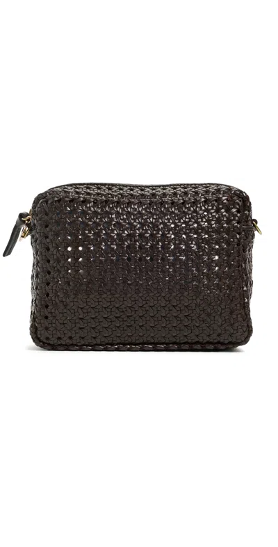 Clare V Midi Rattan Sac Crossbody Bag Chocolate