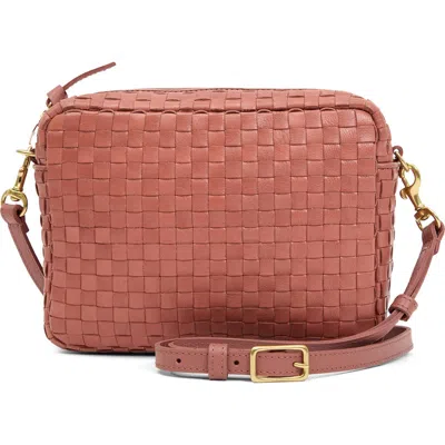 Clare V . Midi Sac Woven Crossbody Bag In Pink