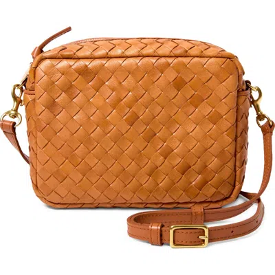 Clare V . Midi Sac Woven Crossbody Bag In Brown