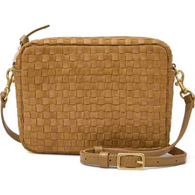 Clare V . Midi Sac Woven Crossbody Bag In Brown