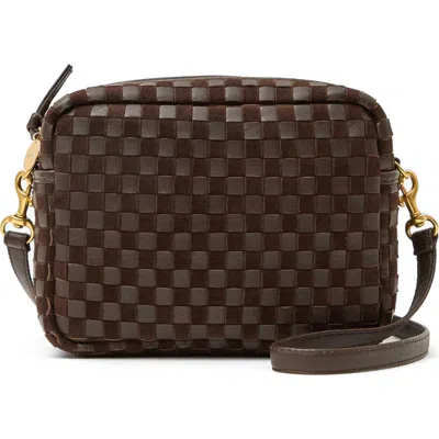 Clay Woven Suede Checker Midi Sac