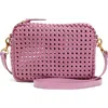 Clare V . Midi Sac Woven Leather Crossbody Bag In Wild Thistle Rattan