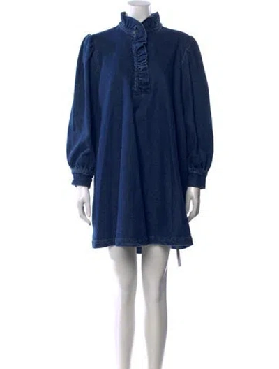 Pre-owned Clare V Mini Dress In Blue