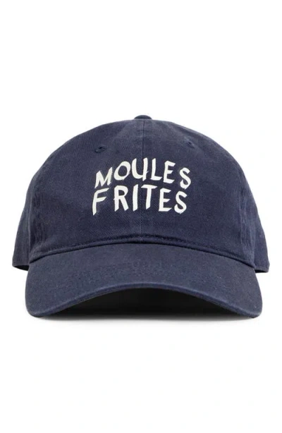 Clare V . Moules Frites Baseball Cap In Blue