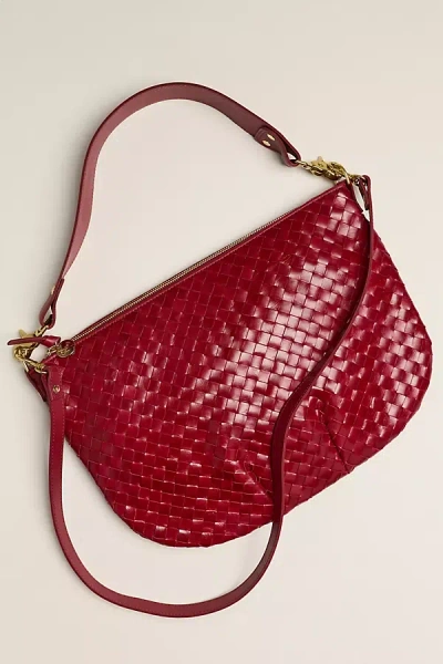 Clare V Moyen Messenger Crossbody Bag In Red