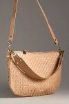Clare V Moyen Messenger Woven Crescent Shoulder Bag