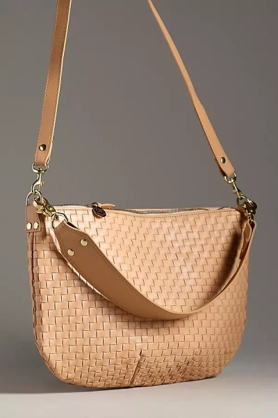 Clare V Moyen Messenger Woven Crescent Shoulder Bag