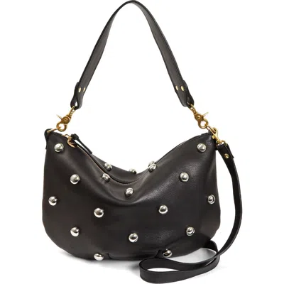 Clare V . Moyen Stud Leather Messenger Bag In Black