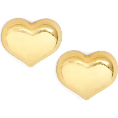 Clare V . Mylar Heart Earrings In Gold