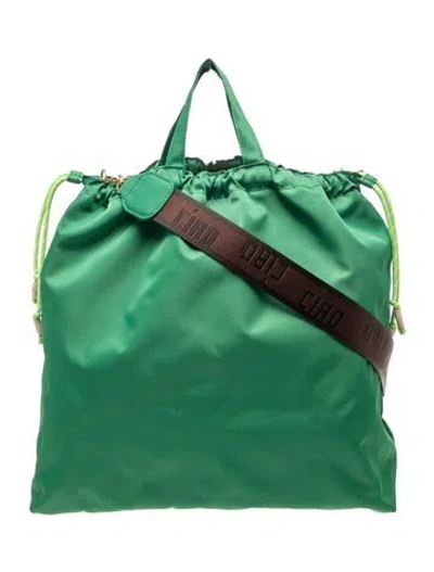 Pre-owned Clare V Nylon Messenger Bag In Green