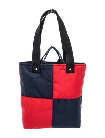 Pre-owned Clare V Nylon Tote In Blue/red