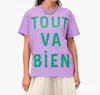 Clare V Original Boxy Tee In Faded Wild Purple In Purple