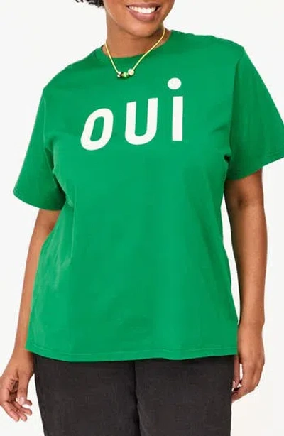 Clare V . Original Oui Graphic T-shirt In Green