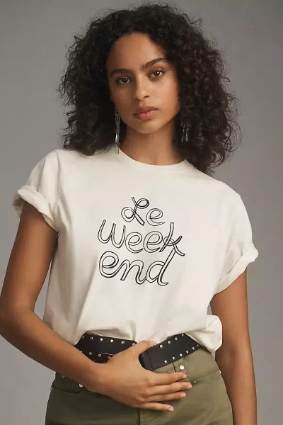 Clare V Original Tee In Beige
