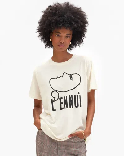 Clare V Original Tee In Cream L'ennui In White